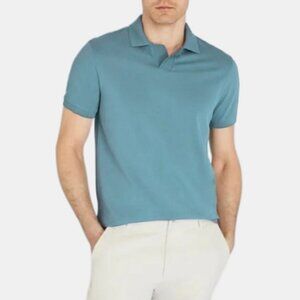 Club Monaco Johnny collar polo shirt teal men's size M